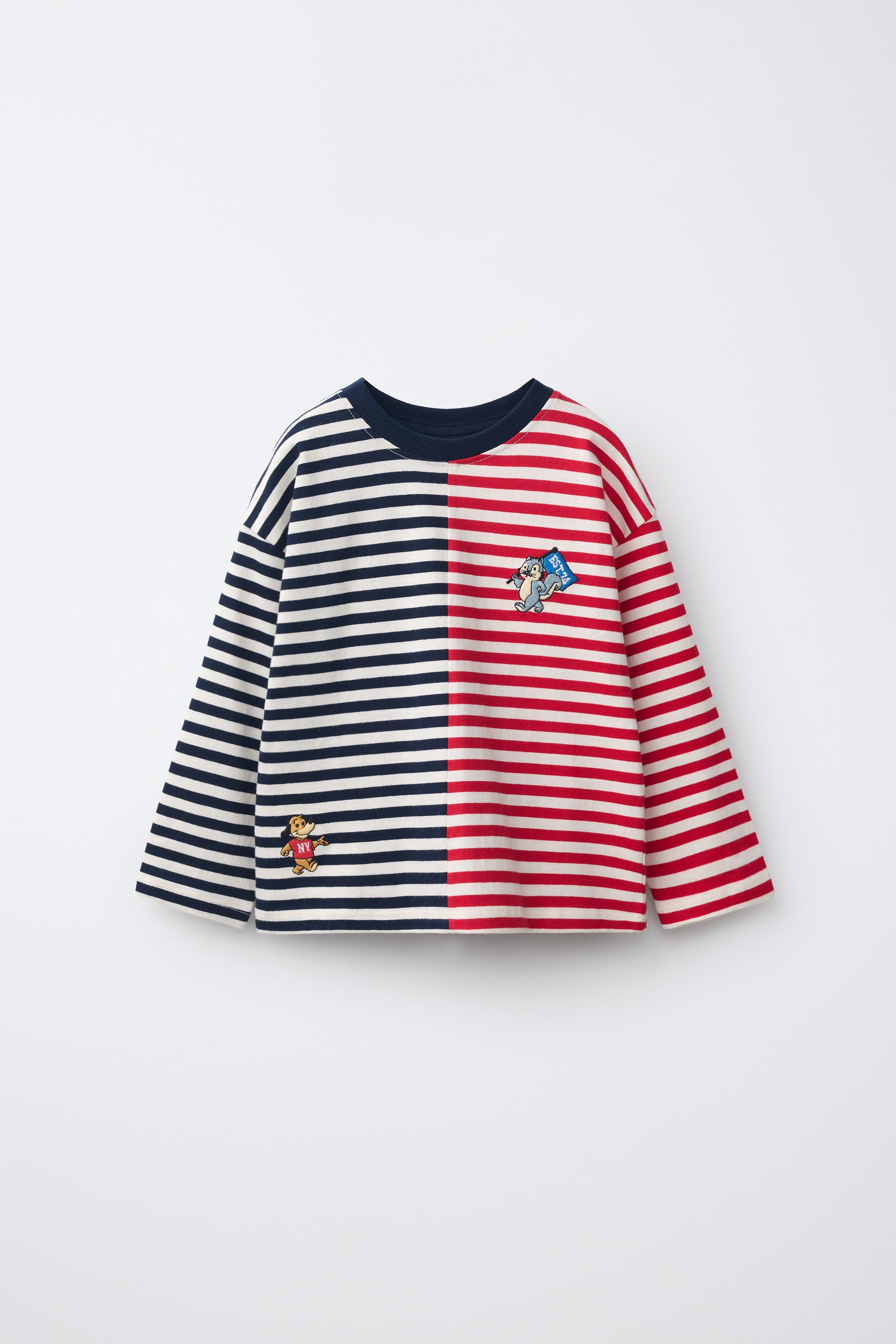 T-SHIRT À RAYURES COMBINÉ